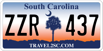 SC license plate ZZR437