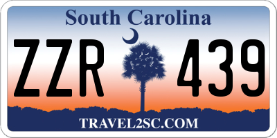 SC license plate ZZR439