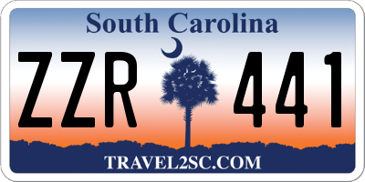 SC license plate ZZR441