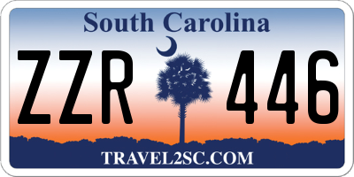 SC license plate ZZR446