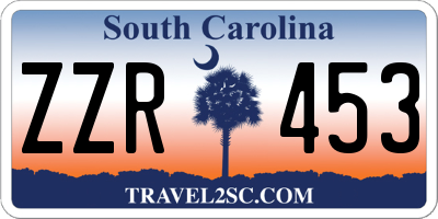 SC license plate ZZR453