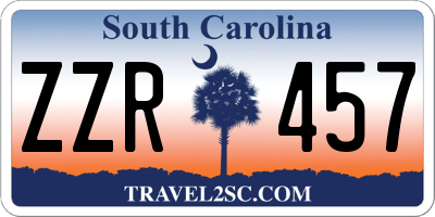 SC license plate ZZR457