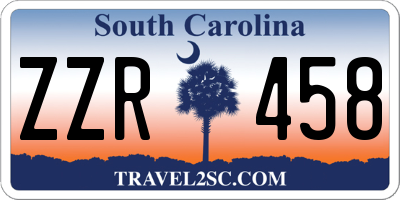 SC license plate ZZR458