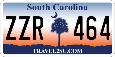 SC license plate ZZR464