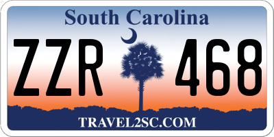 SC license plate ZZR468