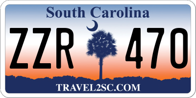 SC license plate ZZR470