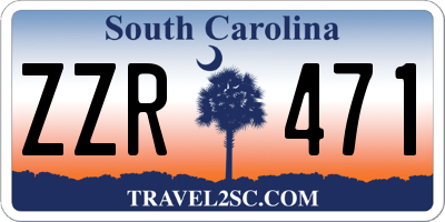 SC license plate ZZR471