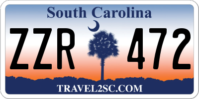 SC license plate ZZR472