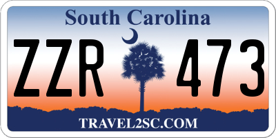 SC license plate ZZR473