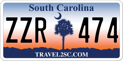 SC license plate ZZR474