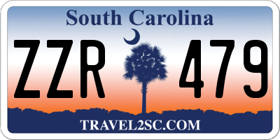 SC license plate ZZR479