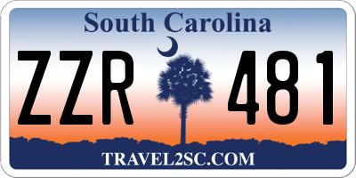 SC license plate ZZR481