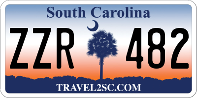 SC license plate ZZR482