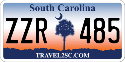 SC license plate ZZR485