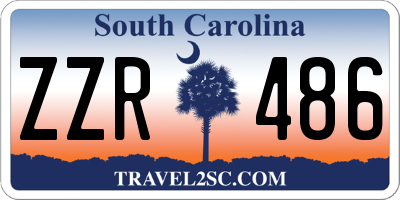 SC license plate ZZR486