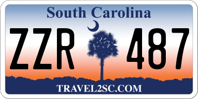 SC license plate ZZR487