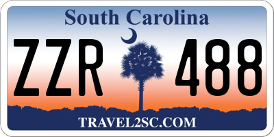 SC license plate ZZR488