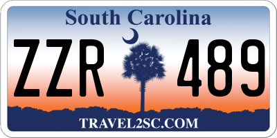 SC license plate ZZR489
