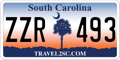 SC license plate ZZR493