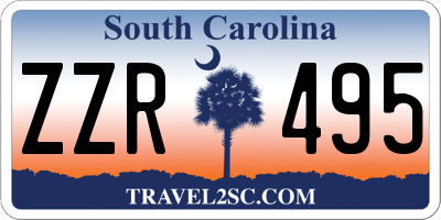SC license plate ZZR495