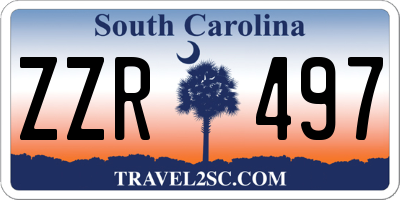 SC license plate ZZR497