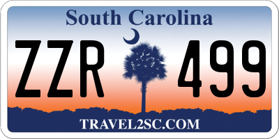 SC license plate ZZR499