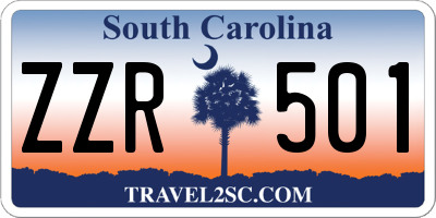 SC license plate ZZR501