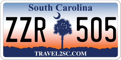 SC license plate ZZR505