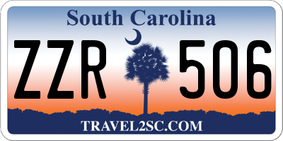 SC license plate ZZR506