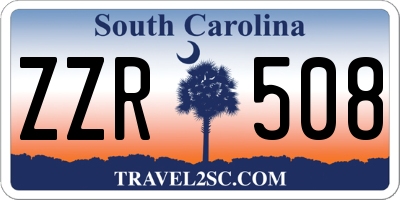 SC license plate ZZR508