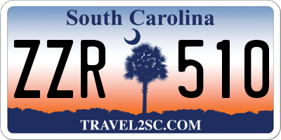 SC license plate ZZR510