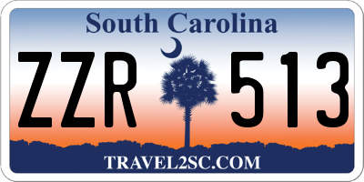 SC license plate ZZR513