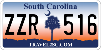 SC license plate ZZR516