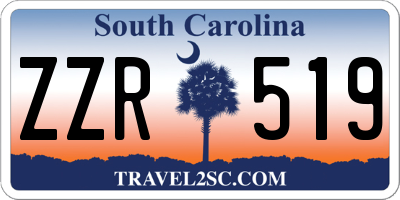 SC license plate ZZR519