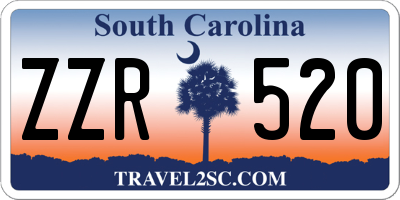 SC license plate ZZR520