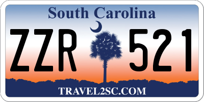 SC license plate ZZR521