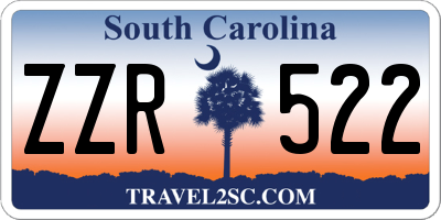 SC license plate ZZR522