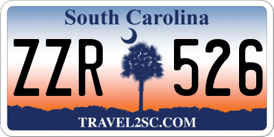 SC license plate ZZR526