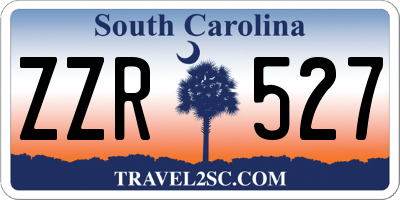 SC license plate ZZR527