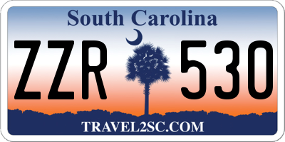 SC license plate ZZR530