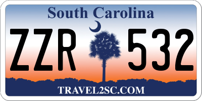 SC license plate ZZR532
