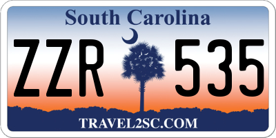 SC license plate ZZR535
