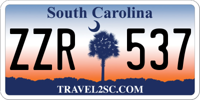 SC license plate ZZR537