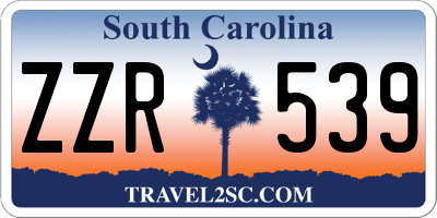 SC license plate ZZR539