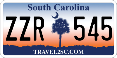 SC license plate ZZR545