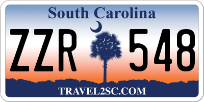 SC license plate ZZR548