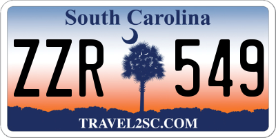 SC license plate ZZR549
