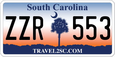 SC license plate ZZR553