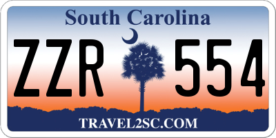 SC license plate ZZR554