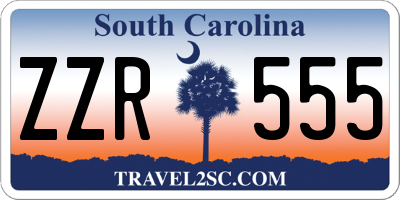 SC license plate ZZR555